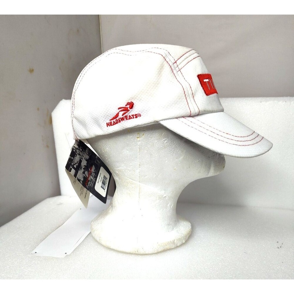 WHITE HEADSWEATS Cool Max Performance Hat Timex NEW Baseball Cap Race Hat White